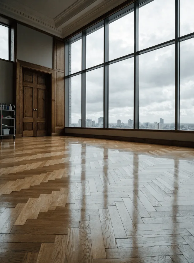 Frisch gereinigtes, leeres Neubau-Loft